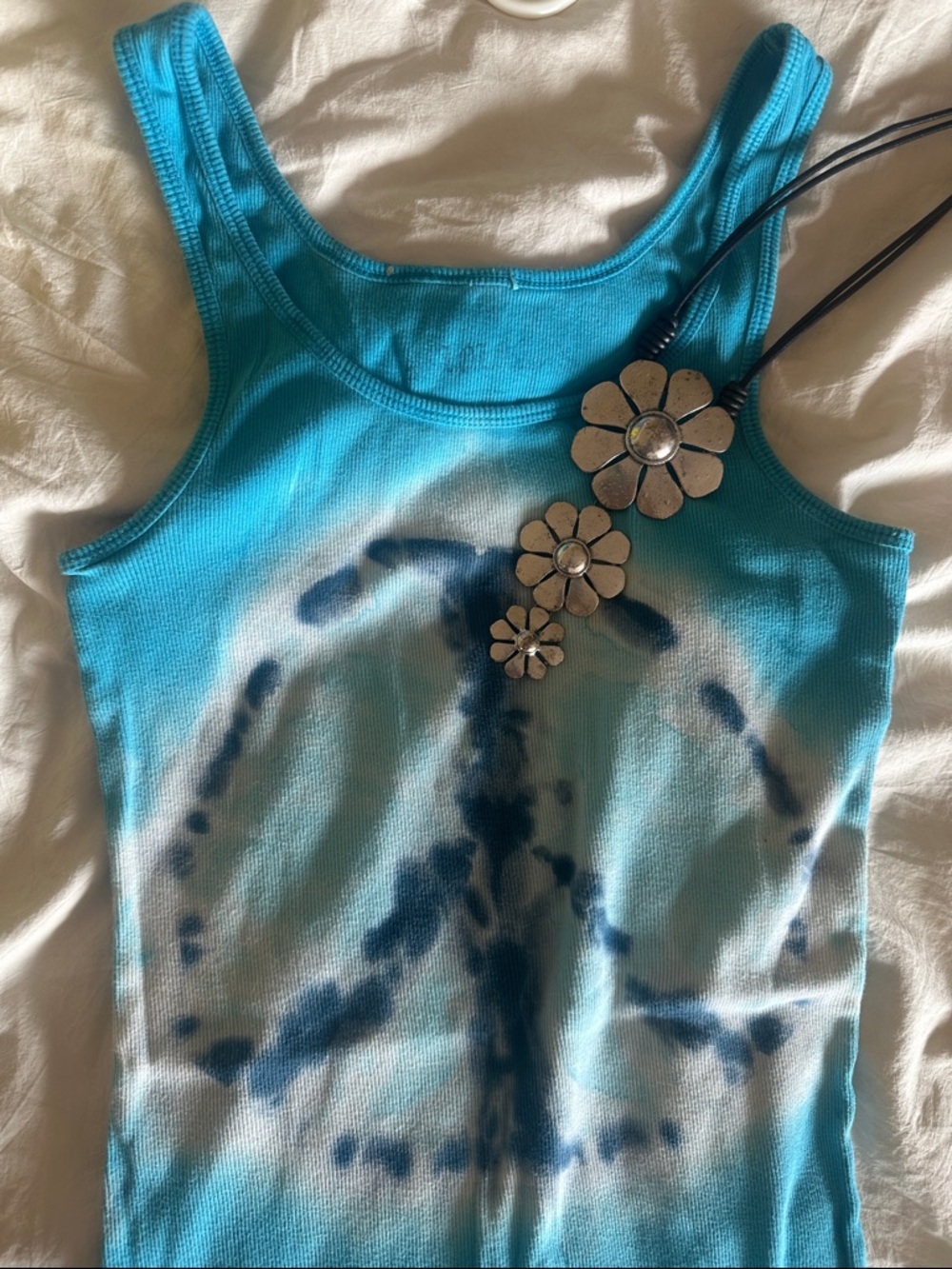 Tie-Dye Peace Sign Tank Top